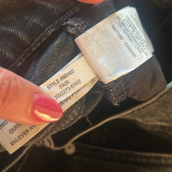 Madewell Dark wash Perfect vintage denim black jeans size 30 ladies straight - Picture 8 of 12